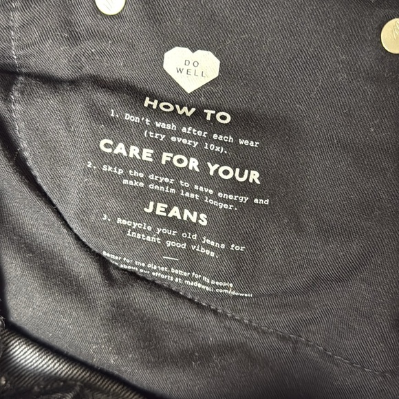 MADEWELL Relaxed Denim Shorts Black Fade Button Fly Raw Hem SZ 30 - Picture 6 of 7